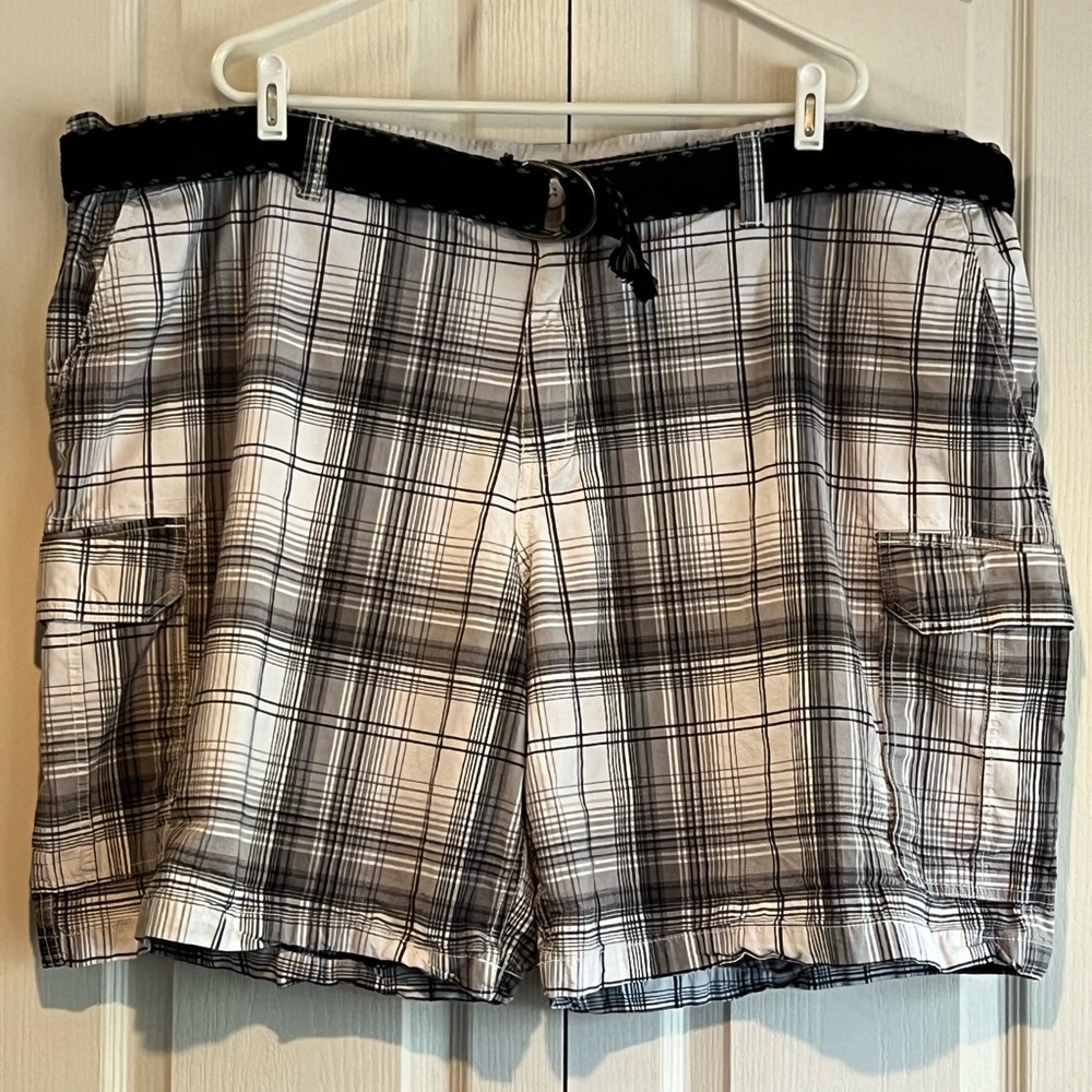 Faded Glory Mens Plaid Cargo Shorts Size 54